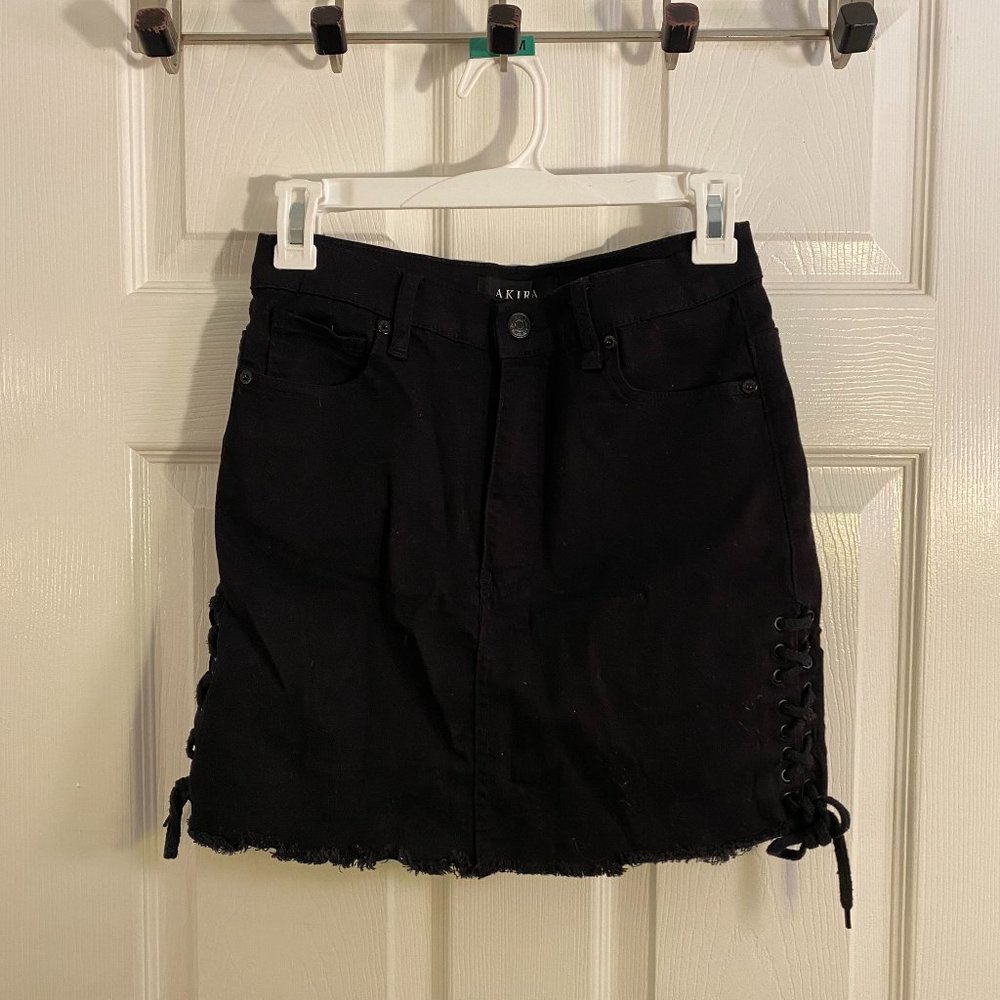 Black Jean Skirt
